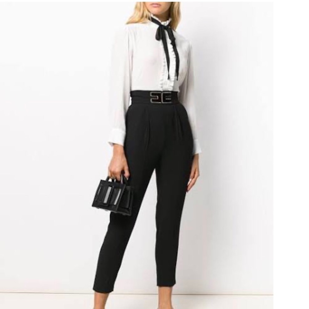 Sandro- Silk shirt with Ribbon